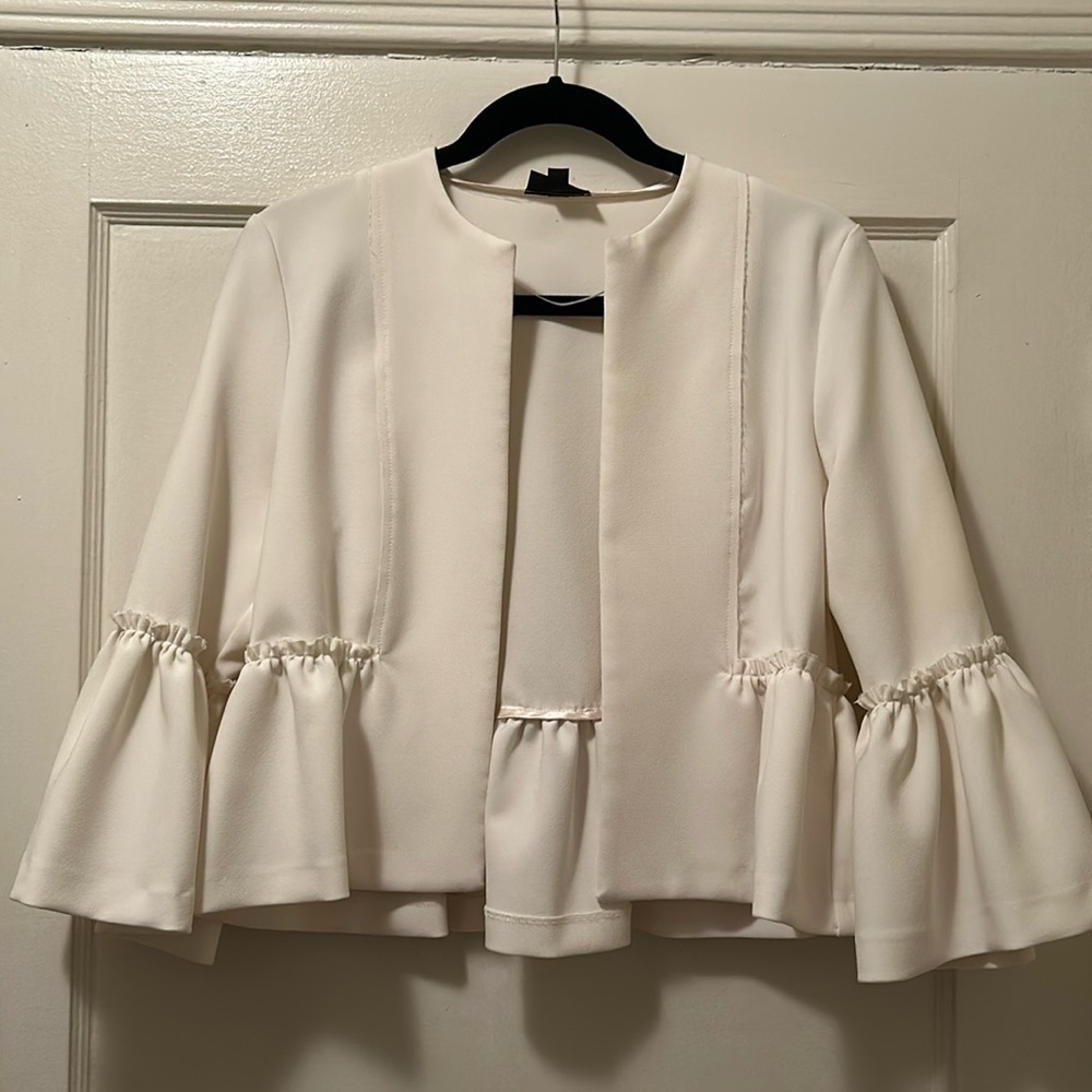 White cropped jacket